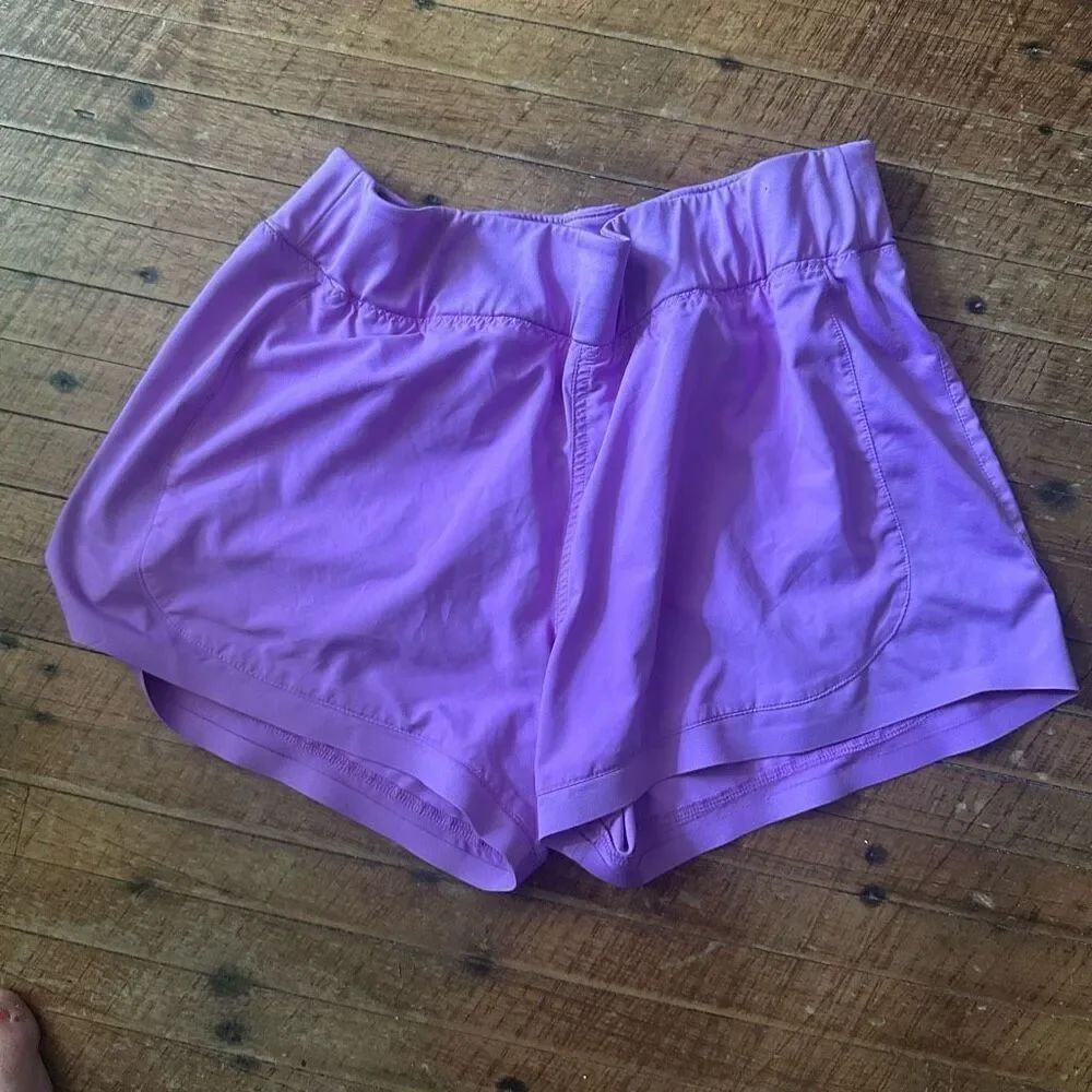 Athleta purple drawstring waist M athletic shorts
